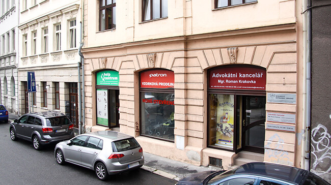 Advokátní kancelář Krakovka – Vchod z ulice